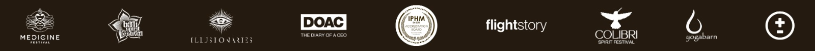 Featured by Medicine Festival, Bali Spirit Festival, Illusionaries, The Diary of a CEO, IPHM Accredited, Flightstory, Colibri Spirit Festival, Yogabarn